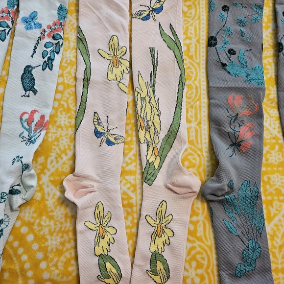 Floral and Bird Patterned Socks - Picture 6 of 7